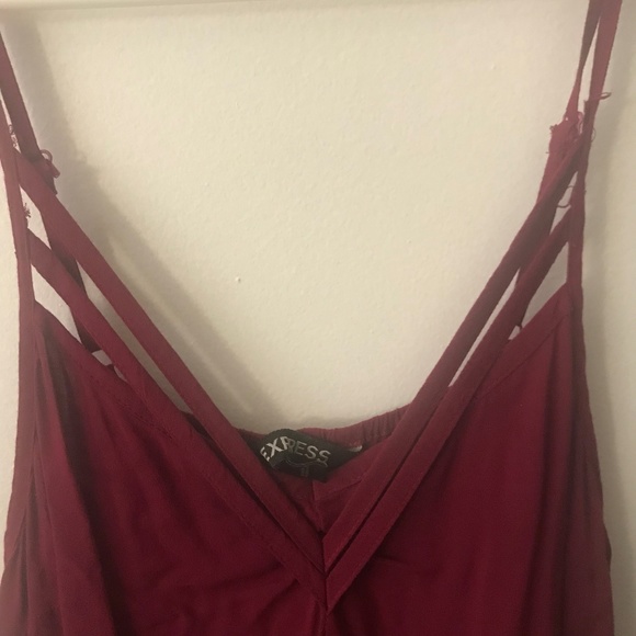 Express Burgundy Romper - Picture 3 of 4